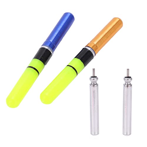 SUNGOOYUE 2 Stück Glühendes Licht Angeln Schwimmt Bobber, LED CR322 18mAh Elektronische Leicht zu Erkennen Nachtlicht Angeln Bobber von SUNGOOYUE