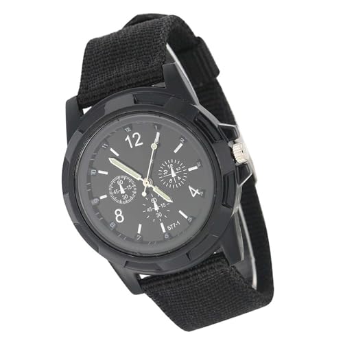 SUNGOOYUE 5Colors Elektronische Analoge Militärische Handgelenk Uhr Runde Zifferblattband Einstellbar für die Armee (Swi schwarz) von SUNGOOYUE