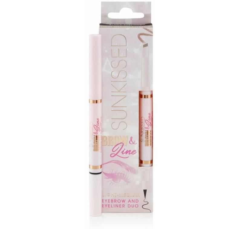 SUNKISSED Augenbrauen-Stift Brow & Line Eyebrow Pencil & Eyeliner Duo - Light 11g von SUNKISSED