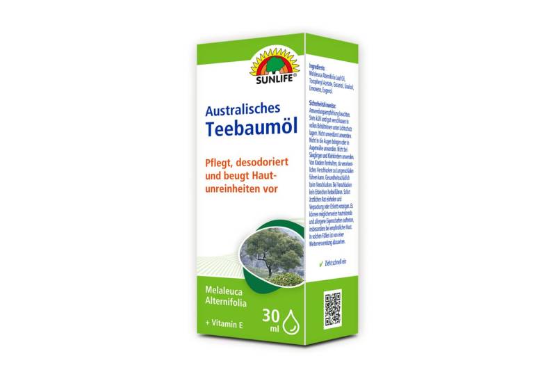 SUNLIFE Körperöl SUNLIFE® Australisches Teebaumöl 30 ml Pflege Reinigend Poren Pickel von SUNLIFE