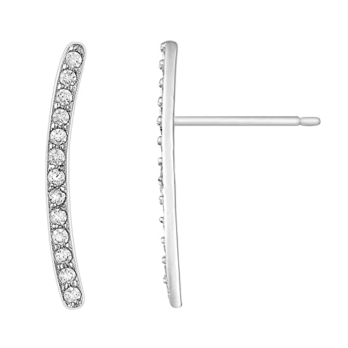 Leder-Fransen-Ohrringe für Damen, einfache Sterling-Linien-Ohrstecker, Damen-Ohrringe mit gebogenem Diamant, personalisierte Schmuckstücke, einfache baumelnde Strass-Ohrringe von SUNMME