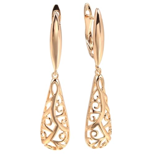 Ohrringe Ohrstecker für Damen, luxuriöse Vintage-Textur-Ohrringe für Damen, modische, elegante Party-Ohrringe (585 Gold, Einheitsgröße) von SUNMME