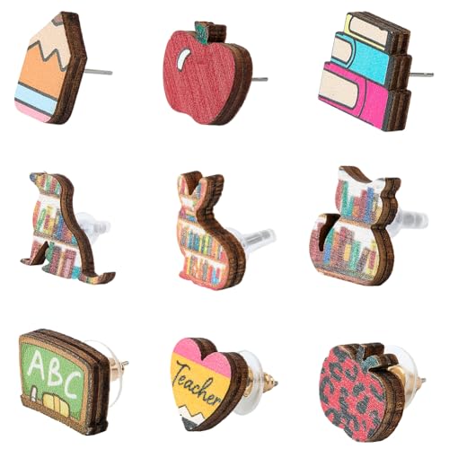 SUNNYCLUE 1 Box Mit 9 Paar Holzohrring Set „Back To School“ Aus Holz Ohrstecker Sets Lernschule Holzohrring Set Tafel Bleistift Stift Buch Lehrertag Charms Für Erwachsene Und Frauen Modische Geschenke SUNNYCLUE 1 Box Mit 9 Paar Holzohrring Set „Back To School“ Aus Holz Ohrstecker Sets Lernschule Holzohrring Set Tafel Bleistift Stift Buch Lehrertag Charms Für Erwachsene Und Frauen Modische Geschenke von SUNNYCLUE