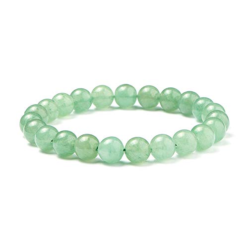 SUNNYCLUE natürliche grüne aventurine jade edelsteine armband stretch 8mm runden perlen über 7" Unisex von SUNNYCLUE