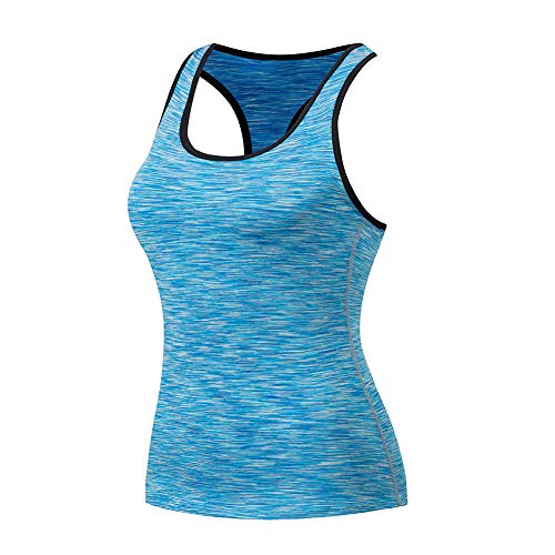 SUNNYCOOL Damen Fitness Yoga Laufen Fitness Tank Top Sporttop mit Ringerrücken Oberteil Shirt von SUNNYCOOL