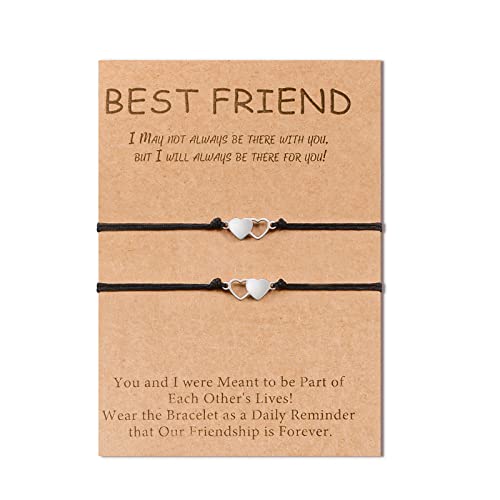 SUNSH 2pcs Beste Freunde Armband Freundschaft BFF Beasts Paar Abstand Passende Einstellbare Beziehungsarmbänder Geschenke für ihn Seine Freundin Freund von SUNSH