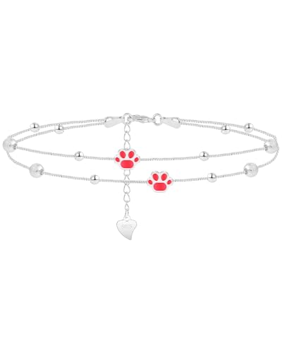 SUNSH Fußkettchen für Damen -Fußkette Damen Verstellbare 23+5cm - Fußschmuck Geschenke für Frauen Teenager Mädchen Schwester Mama Tochter-Katzenpfote SUNSH Fußkettchen für Damen -Fußkette Damen Verstellbare 23+5cm - Fußschmuck Geschenke für Frauen Teenager Mädchen Schwester Mama Tochter-Katzenpfote von SUNSH