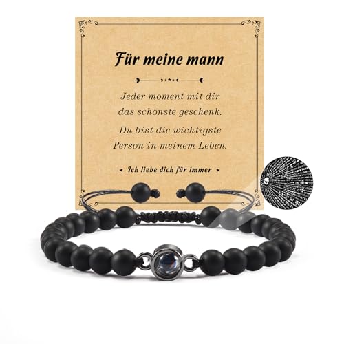 SUNSH Ich Liebe Dich 100 Sprachen Projektions Armband - Geschenk Für Männer, Freund, Ehemann, Partner - Valentinstag, Weihnachten, Geburtstag, Jahrestag von SUNSH