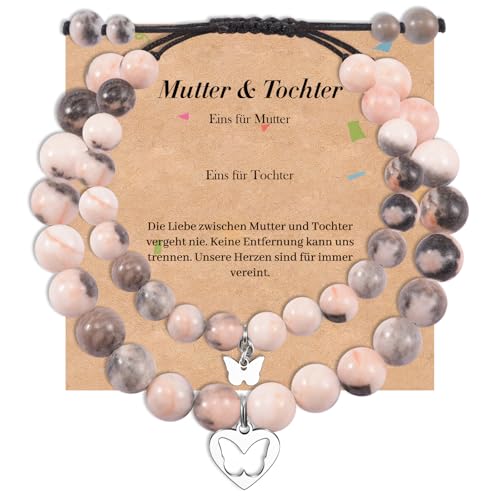 SUNSH Mutter-Tochter Geschenk - Schmetterling Armband 2er Set für Ersten Tag der Schule/Kindergarten - Zurück zur Schule Geschenk für Mädchen SUNSH Mutter-Tochter Geschenk - Schmetterling Armband 2er Set für Ersten Tag der Schule/Kindergarten - Zurück zur Schule Geschenk für Mädchen von SUNSH
