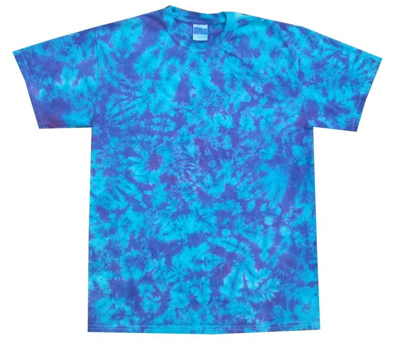 Blau Und Lila Srunch Tie Dye T-Shirt, Handgefärbt in Großbritannien Blau Und Lila Srunch Tie Dye T-Shirt, Handgefärbt in Großbritannien von SUNSHINECLOTHINGuk
