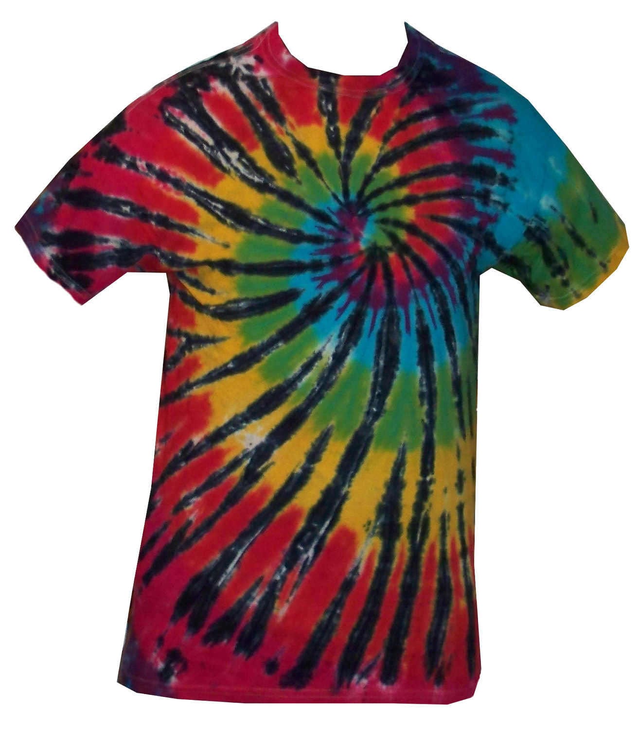 Multi Color Spiral Tie Dye T-Shirt, Handgefertigt in Großbritannien Multi Color Spiral Tie Dye T-Shirt, Handgefertigt in Großbritannien von SUNSHINECLOTHINGuk