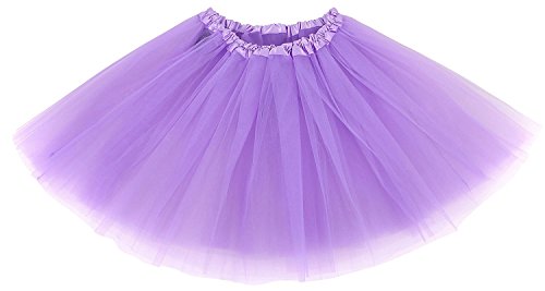 SUNTRADE 3-lagiger Tüllrock, Ballerina, Tutu, Tanzrock, Mädchen und Damen, Violett, M/L von SUNTRADE