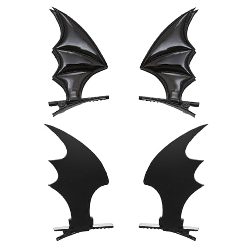 SUNTRADE Fledermaus Haarspangen, Halloween Fledermaus Ohren Haarspangen Batwing Kostüm Cosplay Zubehör,2 Paare von SUNTRADE