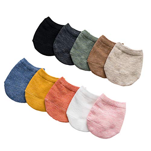 SUNTRADE Zehensocken, atmungsaktiv, bunte Halbsocken für Damen, 10 Paar, mehrfarbig, L-XL von SUNTRADE