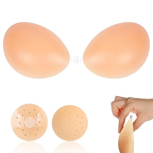 Klebe BH Push Up,Sticky Bra,Trägerloser BH für Frauen,Freundlich Bequem Rückenfrei,Ohne Träger,Silikon Wiederverwendbar,für Kleidern,Hochzeit, Brau Brautjungfernkleider-C von SUNXBUK