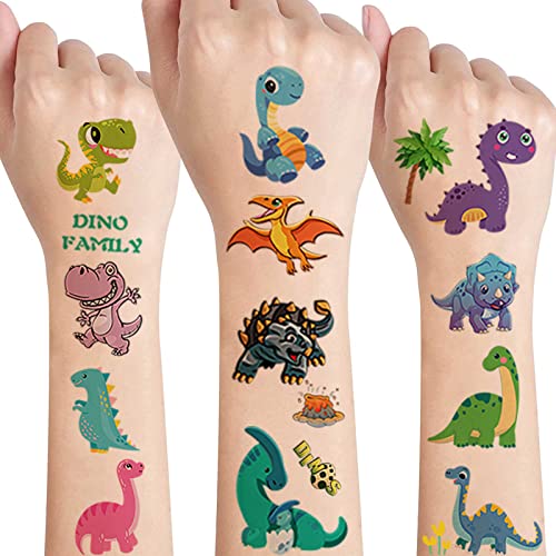 Dino Tattoo Kinder,20 Blätter Dinosaurier Kinder Temporäre Tattoo Aufkleber,Hautfreundliche Kindertattoos Dinosaur Sticker für Mädchen/Jungen Kindergeburtstag Mitgebsel Party von SUNYOVIME