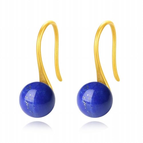 Lapis Lazuli Ohrringe, Goldene Kleine Suppenlöffel Ohrhaken Ohrringe, SUNYUHUI, Light blue von SUNYUHUI