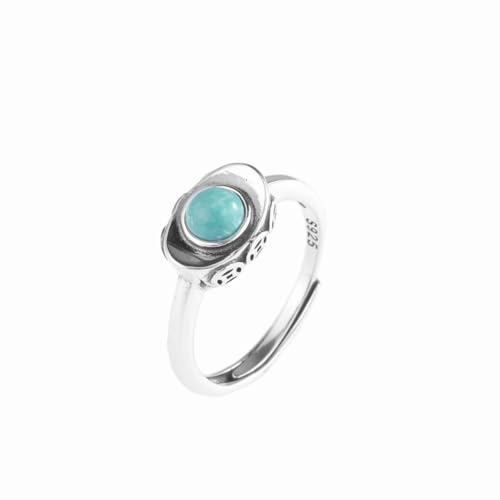 SUNYUHUI 925 Sterling Silber Geld Duoduo Ring Index Finger Ring Good Luck 2021 Reichtum Ring, blue von SUNYUHUI