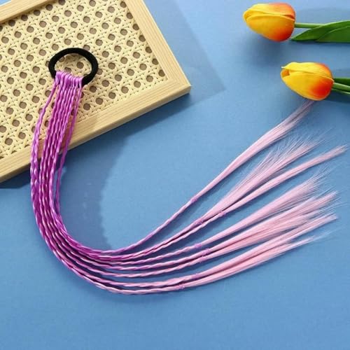 Gradient Perücke Zöpfe Mädchen Dirty Braid Haar Seil Kinder Haarspangen Kopfbedeckungen Kinder Haar-Accessoires-3 von SUOCMG