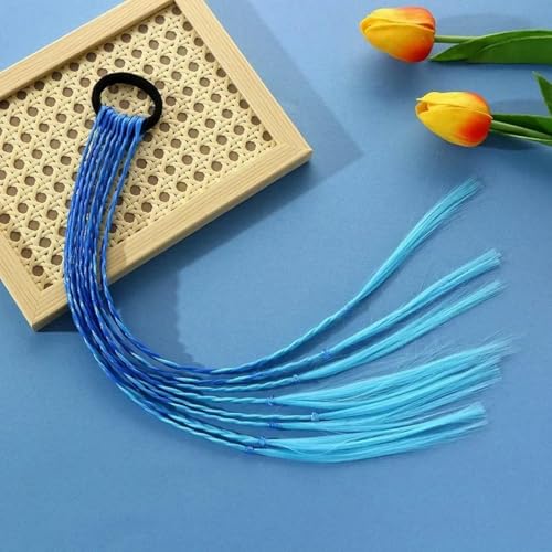 Gradient Perücke Zöpfe Mädchen Dirty Braid Haar Seil Kinder Haarspangen Kopfbedeckungen Kinder Haar-Accessoires-4 von SUOCMG