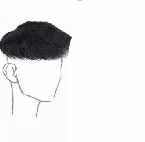 Männer Haar Toupet Feine Mono Herren Perücke Kapillare Prothese Handgemachte Herren Perücken System 130% Dichte-grün von SUOCMG