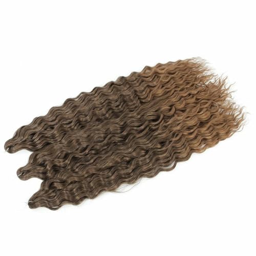 Synthetische Wasserwelle Twist Häkelhaar Afro Locken Häkelzöpfe Ombre Pink Flechten Haarverlängerung Für Frauen-4-27-30 Zoll-75cm-5 Stück/Los von SUOCMG