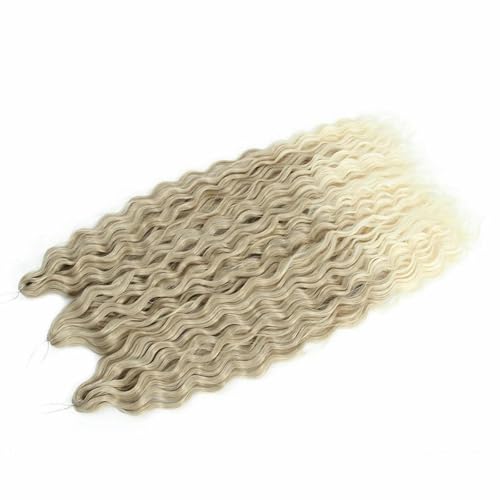 Synthetische Wasserwelle Twist Häkelhaar Afro Locken Häkelzöpfe Ombre Pink Flechten Haarverlängerung für Frauen-24-613-30 Zoll-75cm-5 Stück/Los von SUOCMG