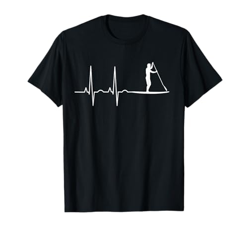 Stand Up Paddle Heartbeat Paddling Geschenk Herren Damen T-Shirt von SUP Wassersport Bekleidung