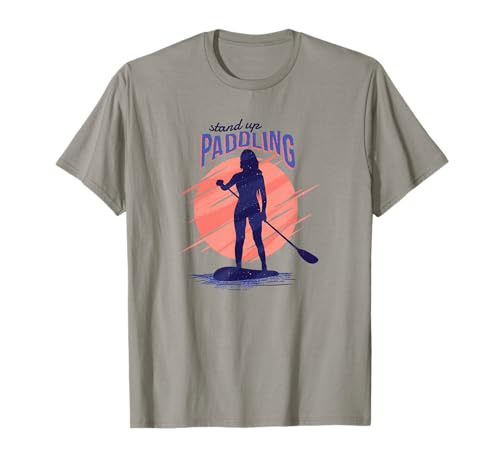 Stand Up Paddle Sonnenuntergang Paddling Geschenk Damen T-Shirt Stand Up Paddle Sonnenuntergang Paddling Geschenk Damen T-Shirt von SUP Wassersport Bekleidung