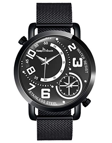 SUPBRO Herren Uhr Männer Edelstahl Wasserdicht Quarz-Armbanduhr Analog Zifferblatt Business Uhr Multifunktions-Anzeige von SUPBRO