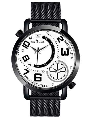 SUPBRO Herren Uhr Männer Edelstahl Wasserdicht Quarz-Armbanduhr Analog Zifferblatt Business Uhr Multifunktions-Anzeige von SUPBRO