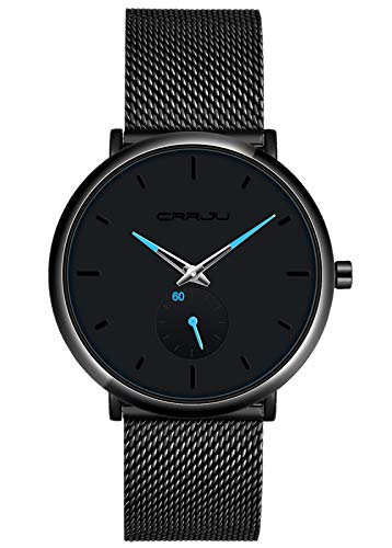 SUPBRO Herren Uhr Männer Wasserdicht Armbanduhr Analog Zifferblatt Business Uhr Datum Ultra Dünne mit Mesh-Armband Designer von SUPBRO