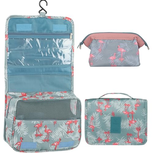 2 Stück Kulturbeutel zum Aufhängen & Kosmetiktasche Damen Reise Kulturtasche wasserdichte Waschtasche Travel Toiletry Bag Makeup Tasche Tragbar Reisezubehör von SUPECHUNYI