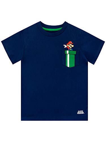 SUPER MARIO BROS Jungen T-Shirt Blau 134 von SUPER MARIO