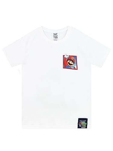 Super Mario T-Shirt | Kleidung Jungen | Kinder-T-Shirt | Offizielles Merchandise Weiß 128 von Super Mario
