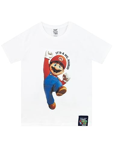 Super Mario T-Shirt | T Shirt Jungen Spielen | T-Shirt Für Jungen | Weiß 158 von Super Mario