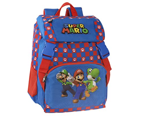 SUPERMARIO Standard, ausziehbarer Rucksack für Kinder und Jungen, Blau (Blau), Einheitsgröße, blau, Taglia unica, Casual von SUPERMARIO