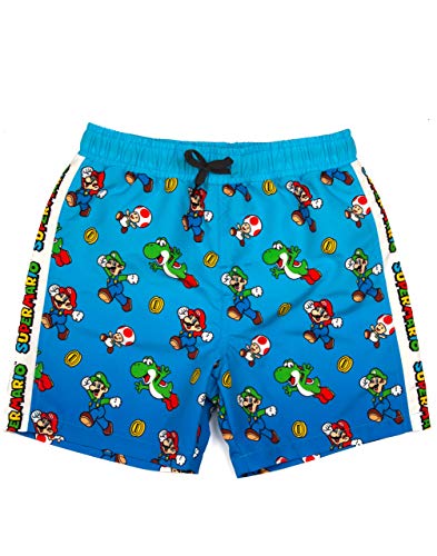 Super Mario Swim Shorts Jungen Luigi Kids Gamer Schwimmstämme Hosen 7-8 Jahre von Super Mario