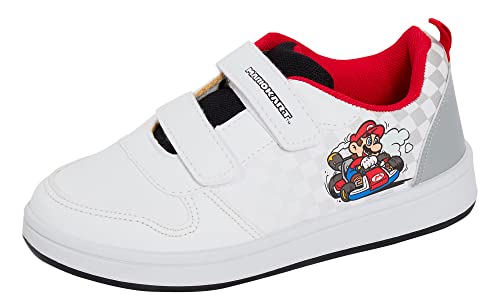 Super Mario Brothers Sneaker Jungen Sportschuhe Mario Kart Casual Skate Schuhe, grau, 26 EU von Super Mario
