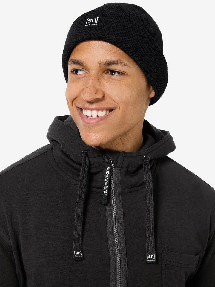 SUPER.NATURAL Beanie für Damen und Herren, MERINO BASIC BEANIE aus recyceltem Polyester, wärmender Merino-Materialmix SUPER.NATURAL Beanie für Damen und Herren, MERINO BASIC BEANIE aus recyceltem Polyester, wärmender Merino-Materialmix von SUPER.NATURAL