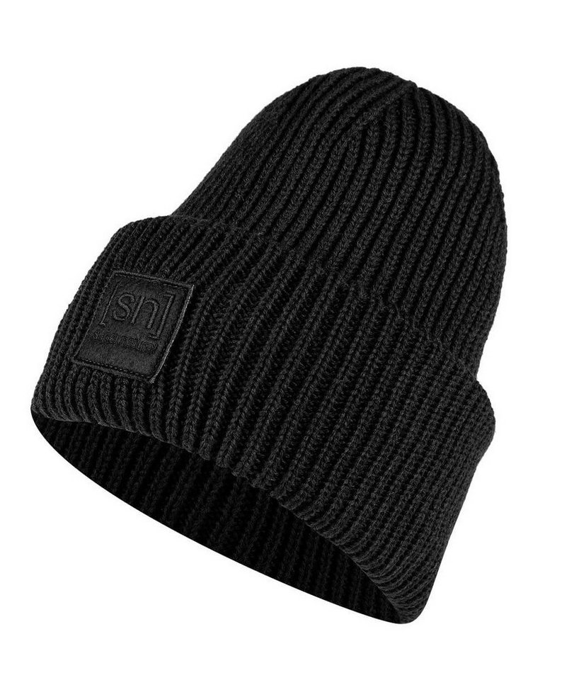 SUPER.NATURAL Beanie Wintermütze Krissini (angenehmes Tragegefühl) schwarz Damen - 1 Stück von SUPER.NATURAL