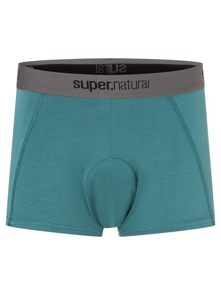 SUPER.NATURAL Boxershorts Bike Merino Unstoppable Padded (ergonomisches Sitzpolster) hydroblau von SUPER.NATURAL