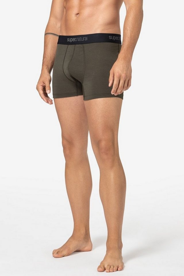 SUPER.NATURAL Boxershorts für Herren, aus Merinowolle M TUNDRA175 BOXER mit super Halt und Komfort von SUPER.NATURAL