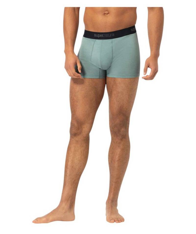 SUPER.NATURAL Boxershorts Tundra 175 - Merinowolle - Unterwäsche Chinois grün Herren - 1 Stück von SUPER.NATURAL