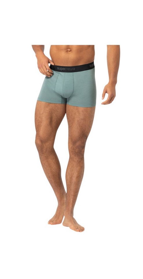 SUPER.NATURAL Boxershorts Tundra 175 - Merinowolle - Unterwäsche Chinois grün Herren - 2 Stück von SUPER.NATURAL