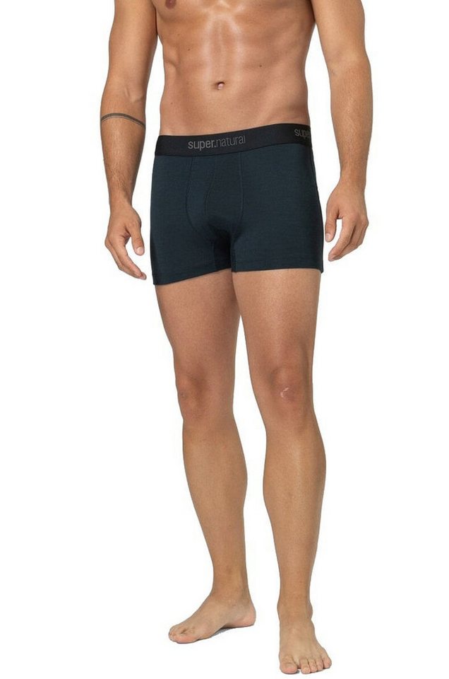 SUPER.NATURAL Boxershorts Tundra 175 - Merinowolle - Unterwäsche dunkelblau Herren - 1 Stück von SUPER.NATURAL