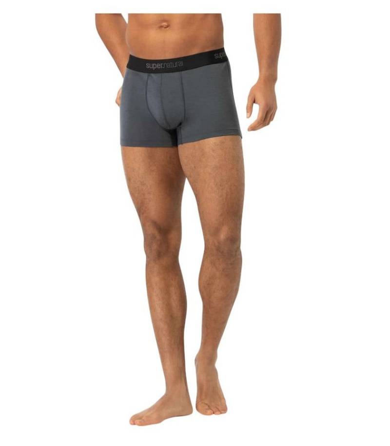 SUPER.NATURAL Boxershorts Tundra 175 - Merinowolle - Unterwäsche dunkelgrau Herren - 1 Stück von SUPER.NATURAL
