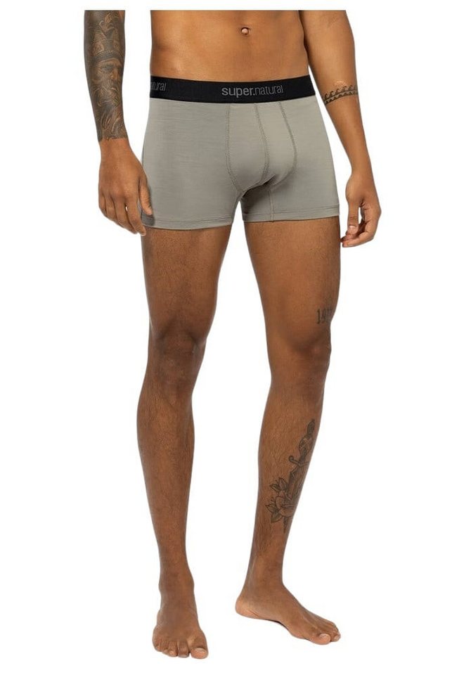 SUPER.NATURAL Boxershorts Tundra 175 - Merinowolle - Unterwäsche sagegrün Herren - 1 Stück von SUPER.NATURAL