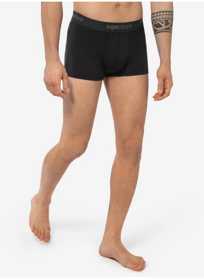 SUPER.NATURAL Boxershorts Tundra 175 - Merinowolle - Unterwäsche schwarz Herren - 2 Stück von SUPER.NATURAL