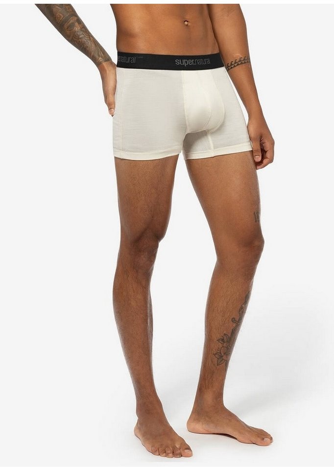 SUPER.NATURAL Boxershorts Tundra 175 - Merinowolle - Unterwäsche weiss Herren - 1 Stück von SUPER.NATURAL